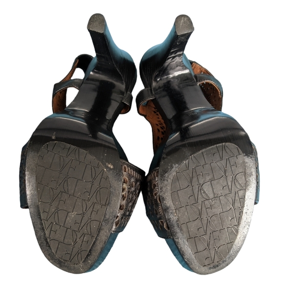 DVF Diane von Furstenberg Leather Heels SZ 6 - Picture 5 of 7